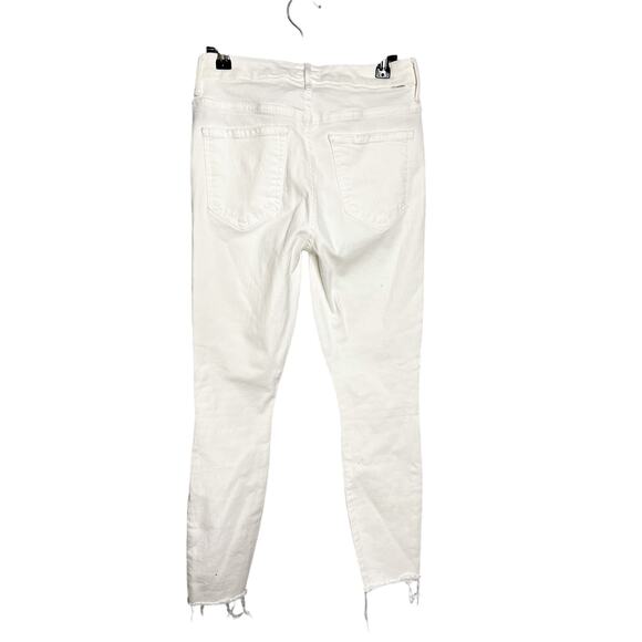 Mother High Waisted Looker Ankle Fray Jeans Size 26 Fairest of Them All White - Picture 4 of 9